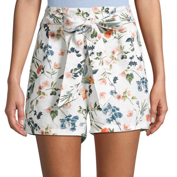 Saks Fifth Avenue Pants - Saks 5th Ave botanical print linen Bermuda short M